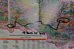 9 hours by tourist bus