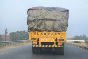 Blow horn? I don't think anybody needs to know this, they all do it all of the time!