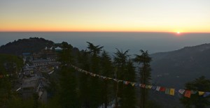 Namgal Monastery at sunset