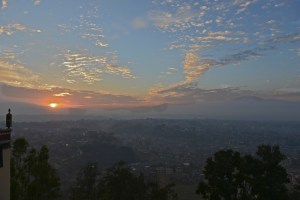 sunrise over Kathmandu