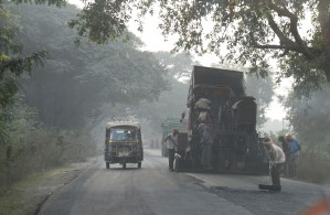 they do pave some of the roads in India (notice any cones?)