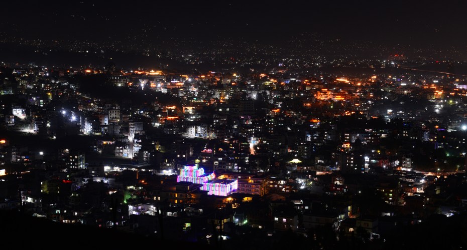 Kathmandu valley at night