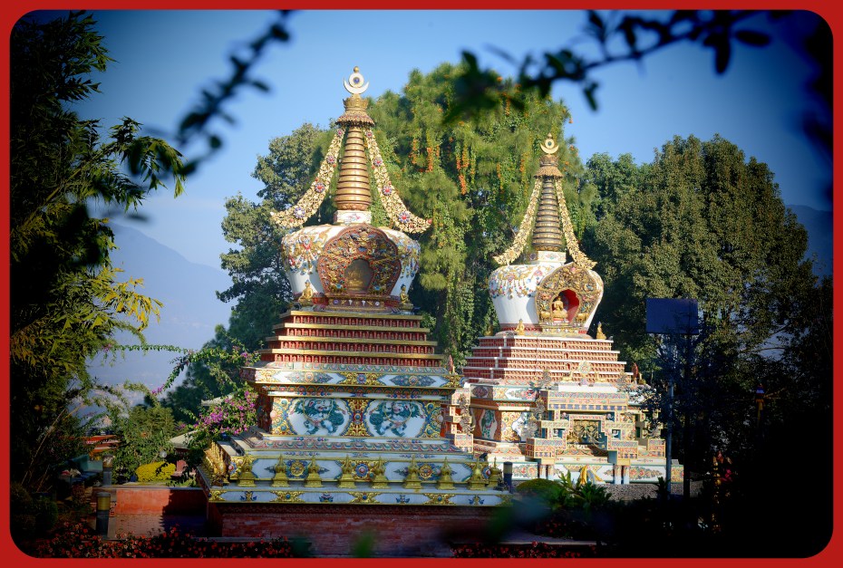 Stupas in the garden