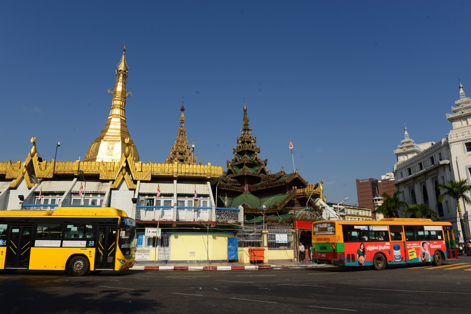 pagoda in center of city